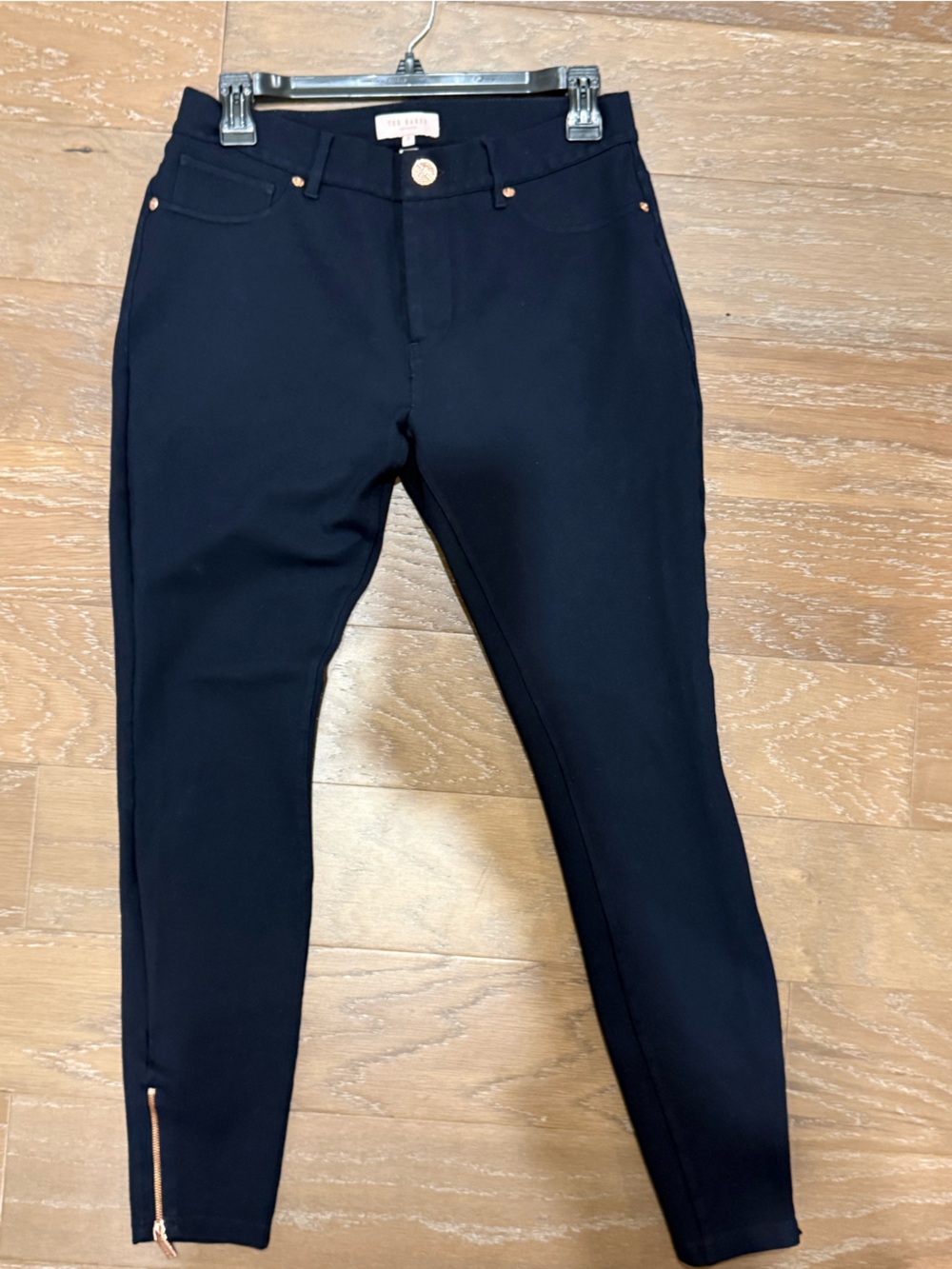 Ted Baker Black Pants with Rose Gold Hardware